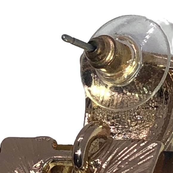 Rectangle Baubles Tortoise Resin Pierced Earrings - Picture 4 of 12